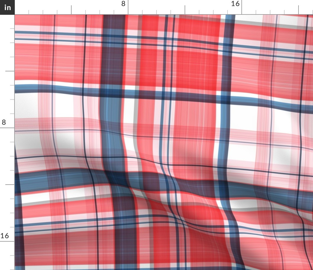  Large twill plaid light red and blue by art for joy lesja saramakova gajdosikova design