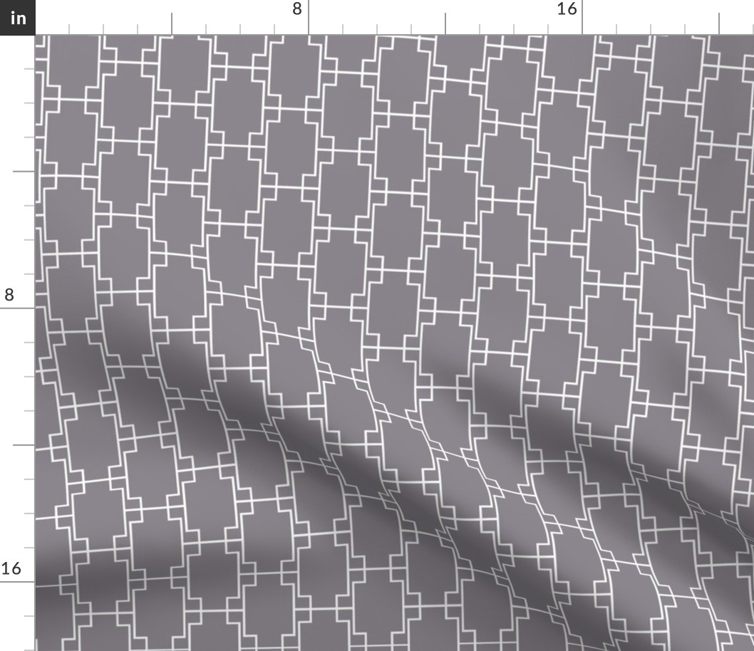 Grey with a White Geometric Squares Design