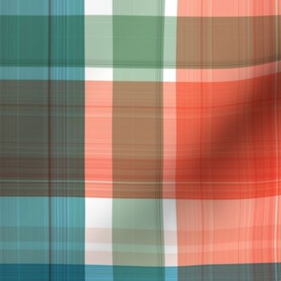 Large twill plaid light with orange and by art for joy lesja saramakova gajdosikova design