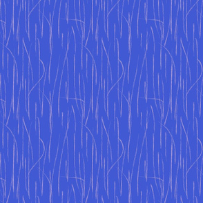 Long painterly thin strokes - blue