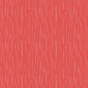 Long painterly thin strokes - coral