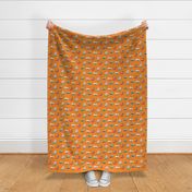 Orange Fabric with a Seaside Boats Theme