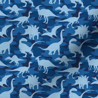 Blue Camo Dinosaurs - small scale