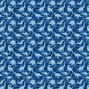 Blue Camo Dinosaurs - small scale