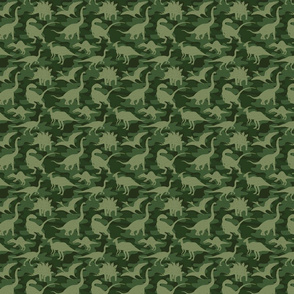 Green Camo Dinosaurs - small scale