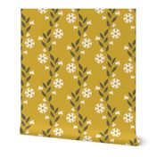 Folky Vines Mustard by DEINKI (Medium Scale)