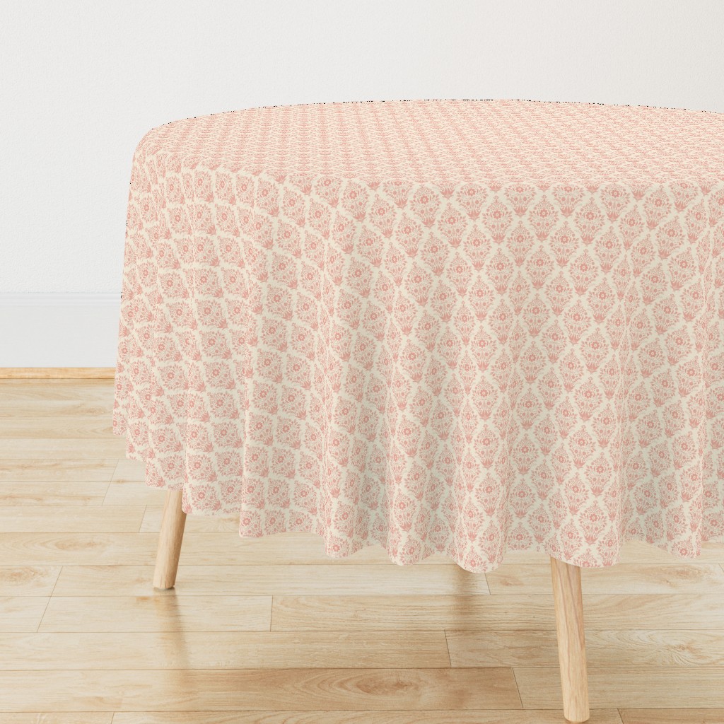 Monochrome Damask Pink by DEINKI (Small Scale)