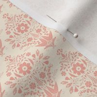 Monochrome Damask Pink by DEINKI (Small Scale)