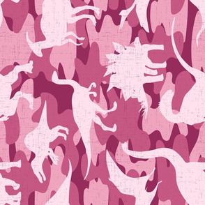 Pink Camo Dinosaurs Rotated - extra large scale