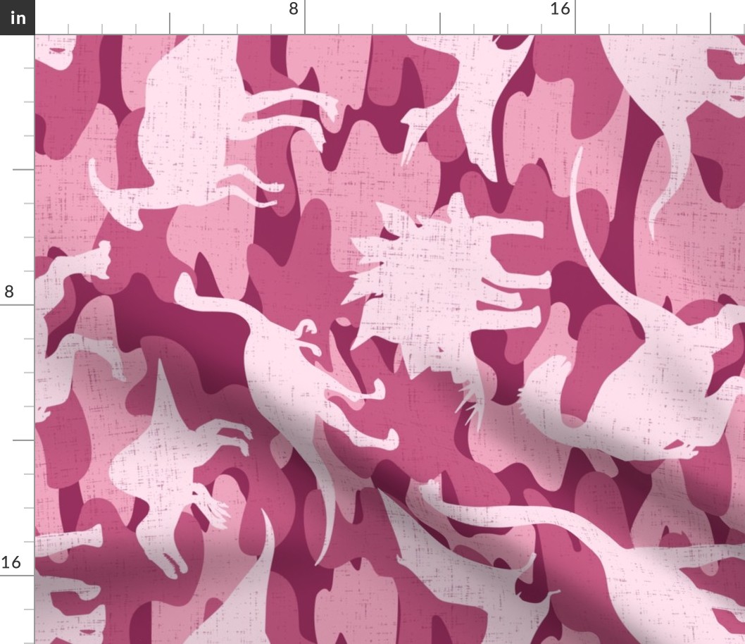 Pink Camo Dinosaurs Rotated - extra large scale