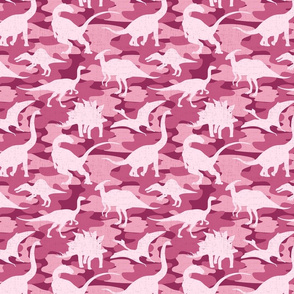 Pink Camo Dinosaurs- medium scale