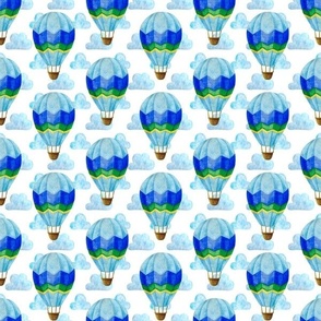Medium Scale Blue Hot Air Balloons