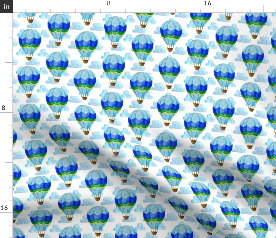 Medium Scale Blue Hot Air Balloons