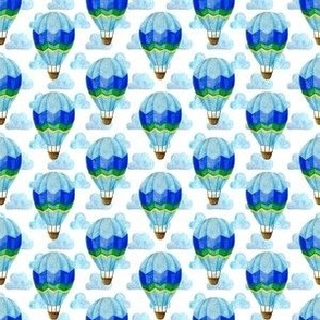 Small Scale Blue Hot Air Balloons