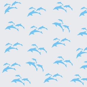 Leaping Dolphins grey 02