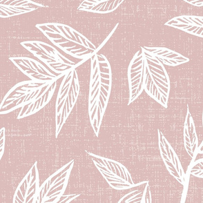 Brush Stroke Leaves L - Dusty Pink