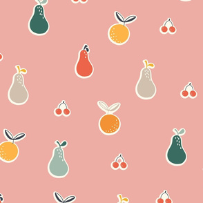 Fruits in a pink land