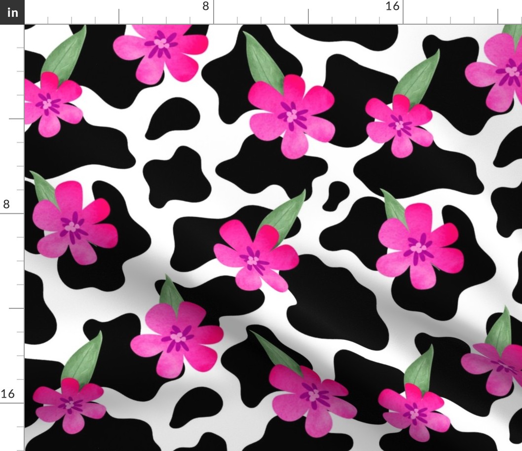Hot Pink Cow Print