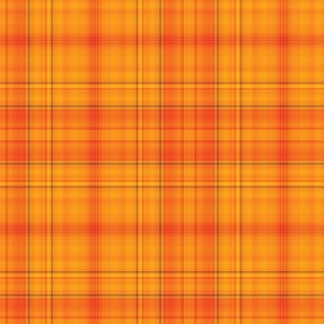 Bright Orange Autumn Plaid