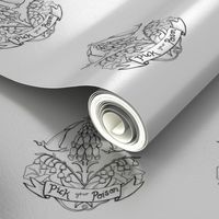 Pick Your Poison - Linework Embroidery Template