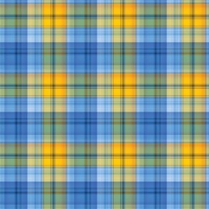 Bright Blue and Yellow Plaid
