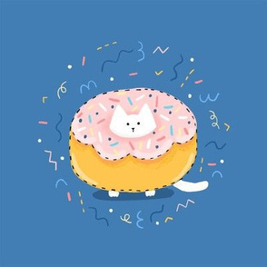 Donut touch the cat