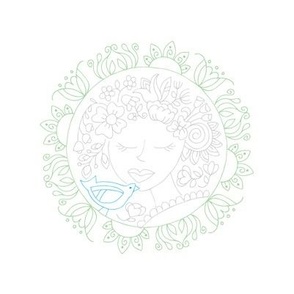 Victorian Lady Embroidery Template