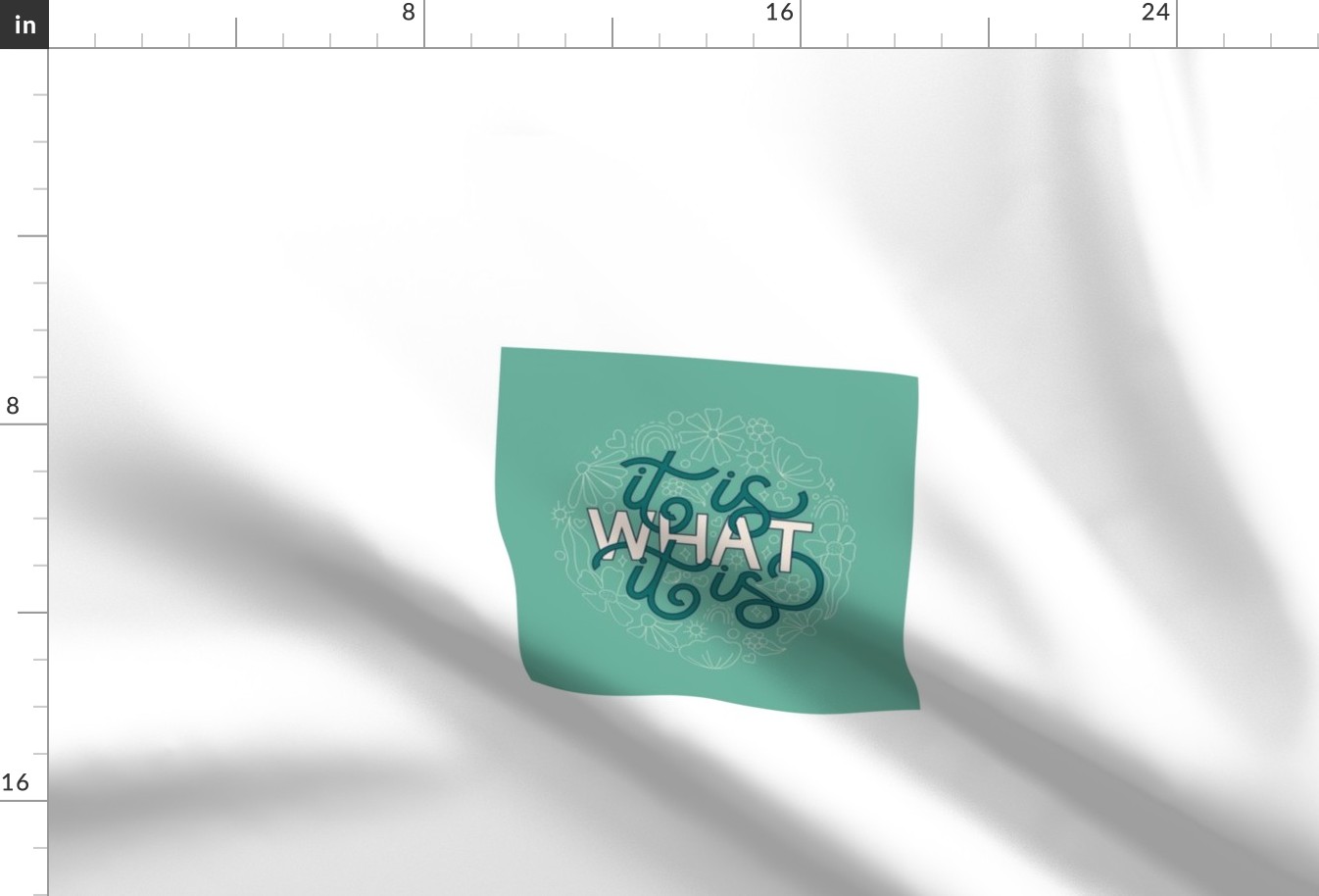 It is What It is | Aqua | embroidery template 6” circle