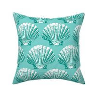 Scallops mint green seashells Wallpaper