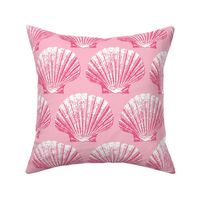 Scallops cotton candy pink seashells Wallpaper