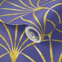 Art Deco very peri thin gold fans