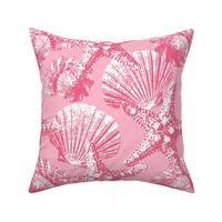 Seashells cotton candy pink Wallpaper