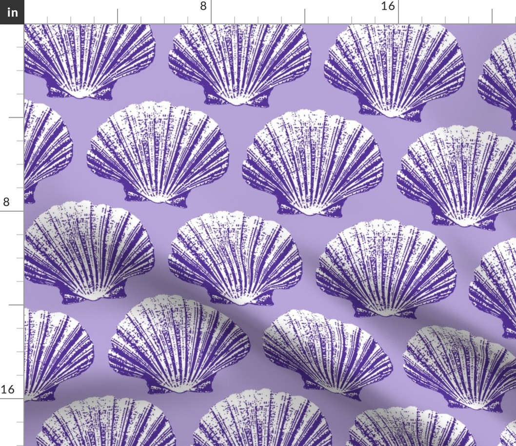 Scallops purple seashells Wallpaper