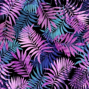 Pink, Purple,  tropical moody leaves