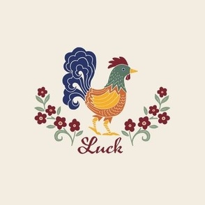 Lucky Kitchen Rooster Embroidery