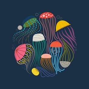 Jar of Jellyfish - 8" x 8"