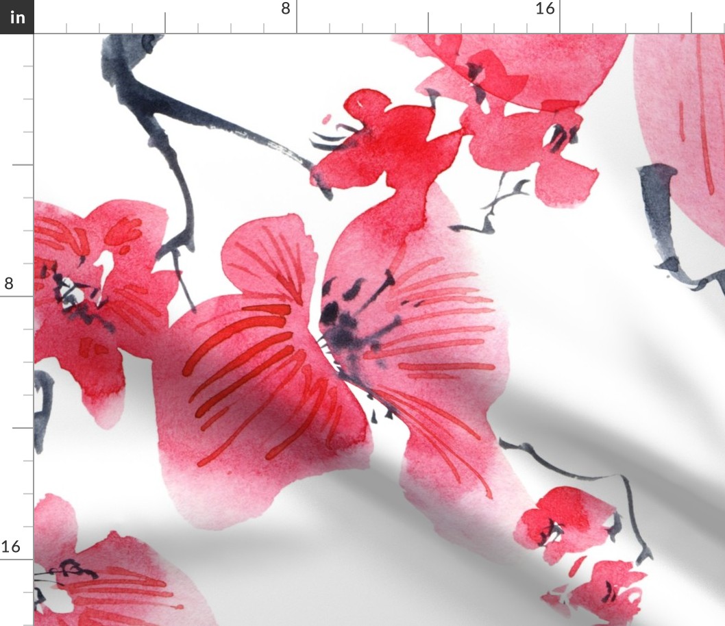 Sakura Aquarell Pattern