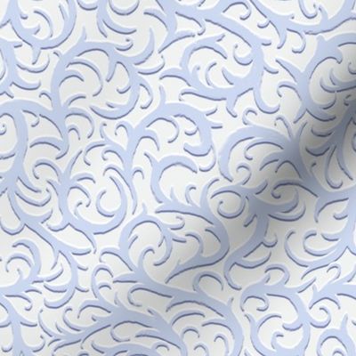 Sweet Vines Small | Soft Blue on Pale Blue