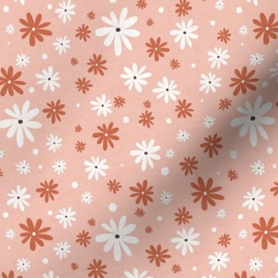 Summer Daisy - Floral Textured Pink Regular Scale