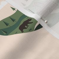 Embroidery Template- Forest Cabin Colored