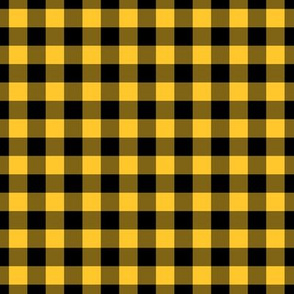 Gingham Pattern - Maize and Black