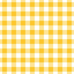 Gingham Pattern - Maize and White