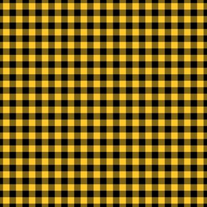 Small Gingham Pattern - Maize and Black