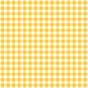 Small Gingham Pattern - Maize and White