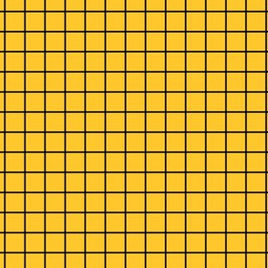 Grid Pattern - Maize and Black