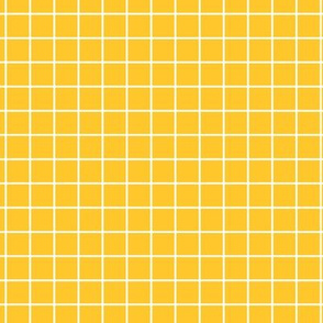 Grid Pattern - Maize and White