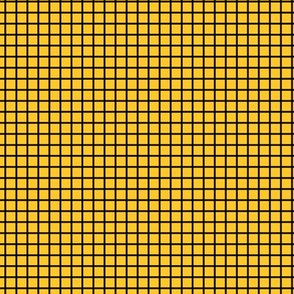 Small Grid Pattern - Maize and Black