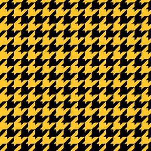 Houndstooth Pattern - Maize and Black