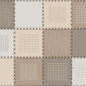 Patchwork- Medium Browns