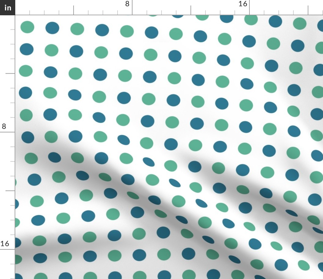 blue and green dots
